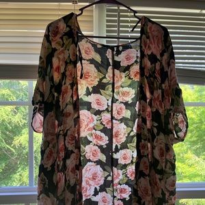 L Forever 21 Floral Cardigan